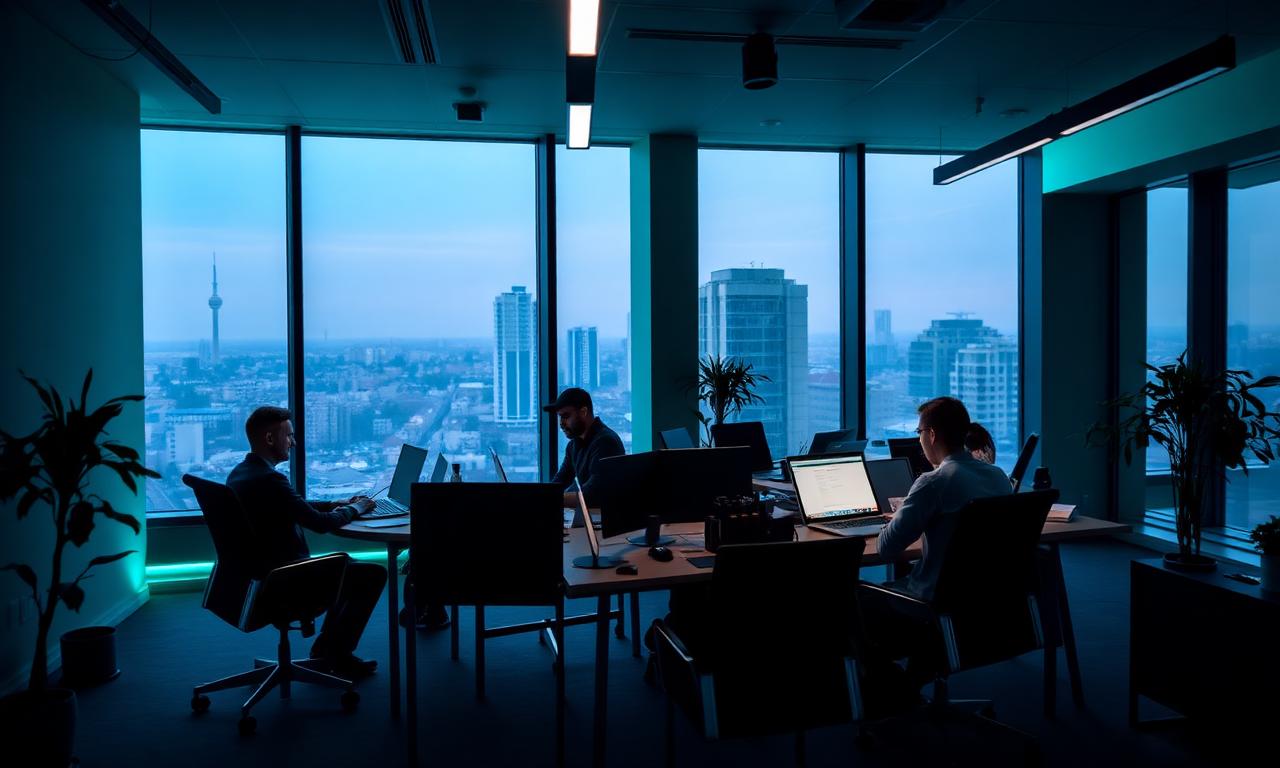 Driveon team working in Warsaw HQ